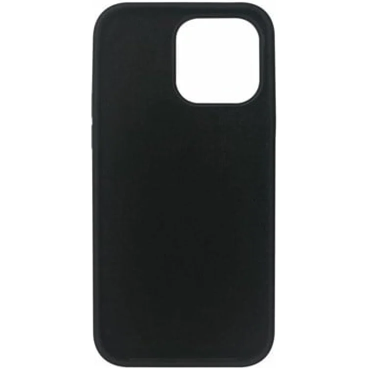 eSTUFF Back Cover für Apple iPhone 14 Pro Max, Silikon, Schwarz, Silk Touch, kompatibel mit MagSafe