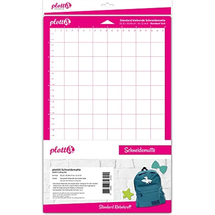 Plottix Schneidematte plottiX 24 x 12 Zoll Standard klebend, kompatibel mit SILHOUETTE CAMEO 1-4, geeignet für die meisten Materialien – Bild 1