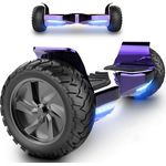 CITYSPORTS Balance Scooter 8.5 Zoll Fettreifen, Hoverboard offroad mit LED bluetooth Geschenk, Vollgummireifen, IP54 wasserdicht, schwarz - Preisvergleich