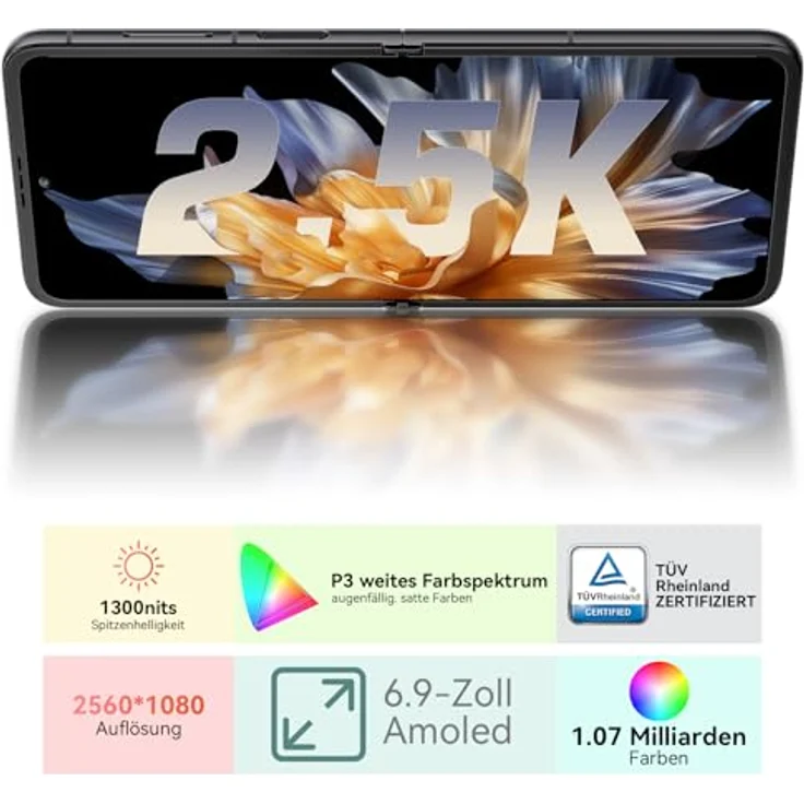 Blackview Hero 10 (12GB+256GB) Smartphone, Octa Core 6.9" 2.4K FHD+ Display, Android 13, 108MP Kamera, Dual SIM 4G, schwarz – Bild 3