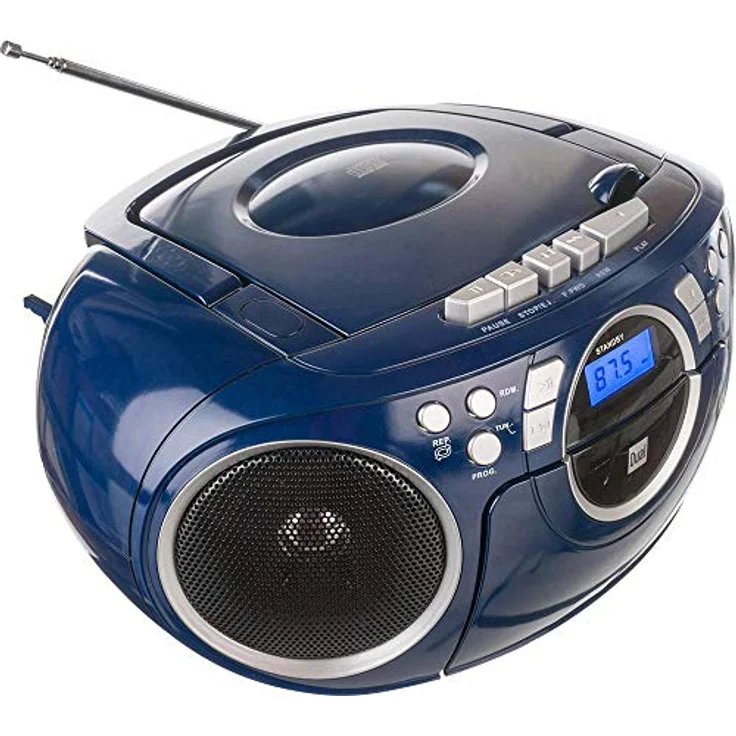 Dual P 70 Tragbares Radio mit UKW (FM), MW, CD-Player blau – Bild 3