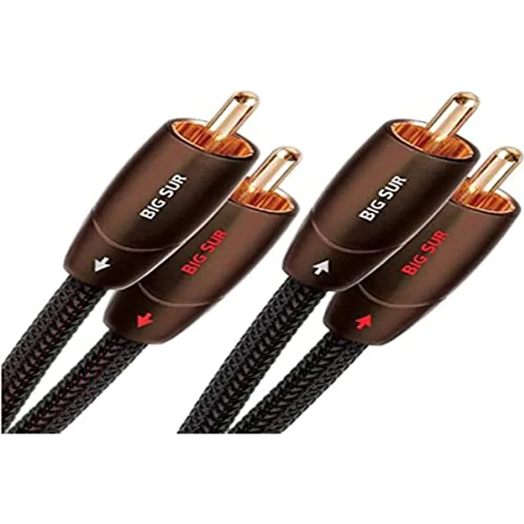 AudioQuest Big Sur Audiokabel, 2 x RCA auf 2 x RCA, Schwarz, Kupfer, 1 m
