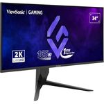 ViewSonic 34IN WQHD 3440X1440 21:9 1MS VX3480-2K-PRO 4000:1 HDMI/DP Monitor, Ultra Wide Screen, 165Hz, AMD FreeSync Premium, HDR10 (Schwarz)