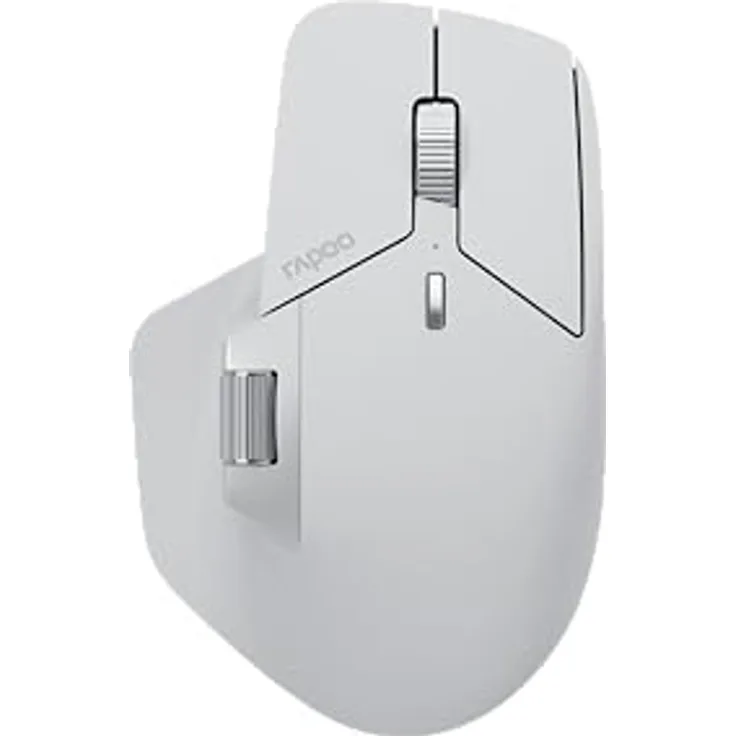 Rapoo MT760M - Wireless Mouse (Kabellos), Maus, Grau mit 4000 DPI Sensor und wiederaufladbarer Lithium-Batterie