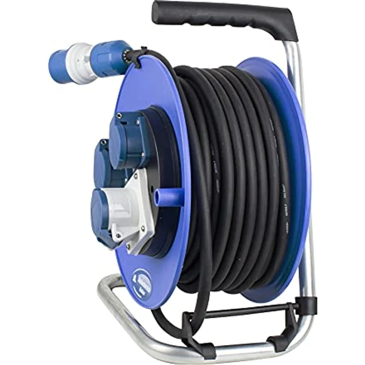 as - Schwabe E Caravan Kabeltrommel 230 V – Verlängerungskabel-Trommel mit E Stecker & 25 m Leitung – Robustes Camping Zubehör für den Außenbereich – IP44 – Made in Germany - Schwarz I 10176 – Bild 4