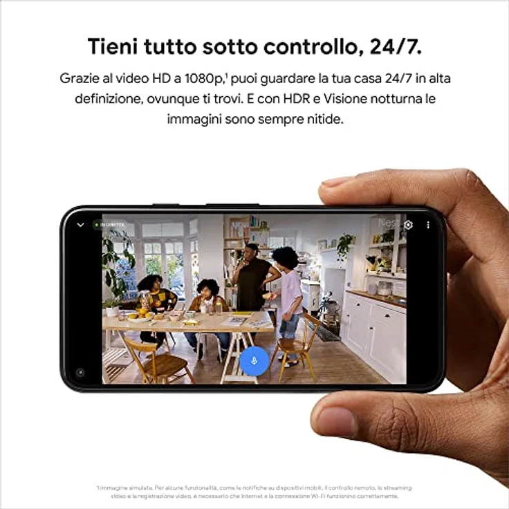 Google Nest Cam mit Kabel, Sicherheitskamera für Zuhause, Weiß, 5,69 x 6,4 x 9,84 cm; 393 Gramm – Bild 4