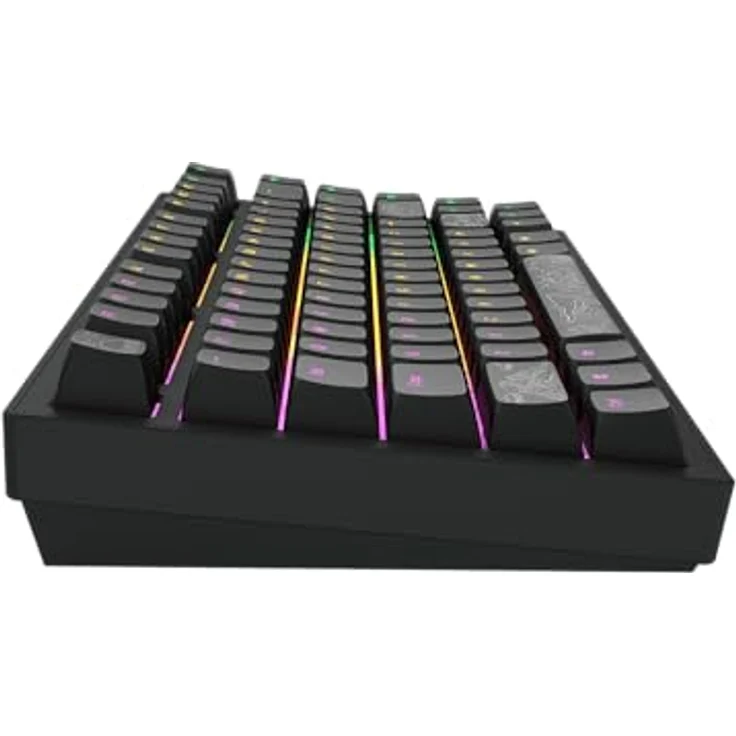 Dark Project ALU81A TERRA NOSTRA R2, kabelgebundene mechanische Gaming-Tastatur mit G3MS Moonstone Schaltern, Hotswap und flexible Dichtungshalterung, schwarz – Bild 4