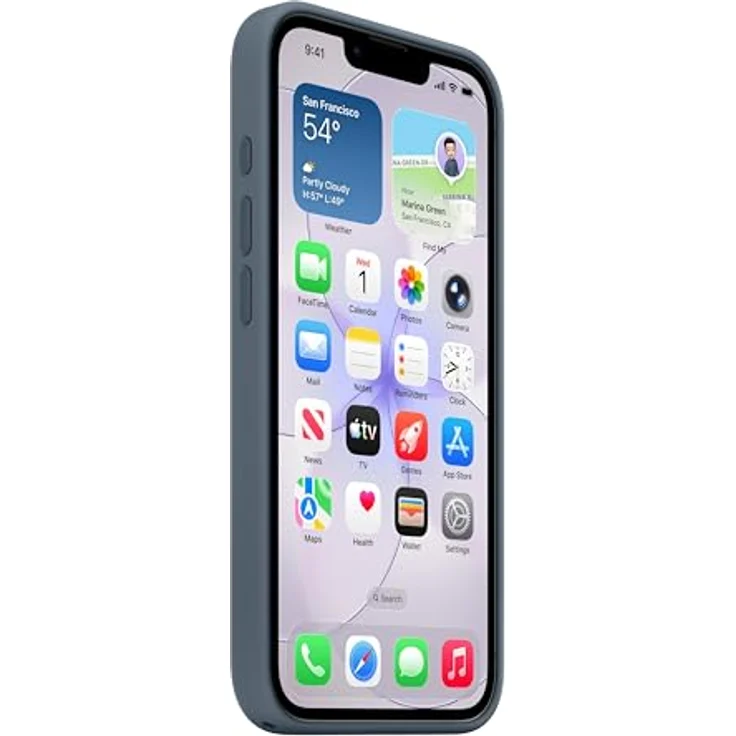 Apple iPhone 17e Silikon Case mit MagSafe, maritimblau, mit recyceltem Silikon und Mikrofaserfutter – Bild 4