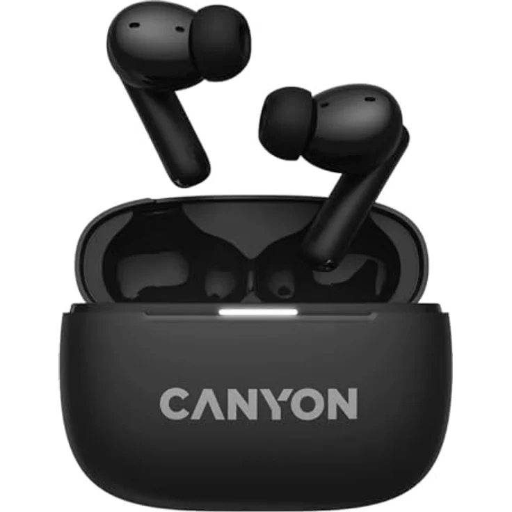 CANYON OnGo TWS-10, In-Ear Kopfhörer mit Bluetooth 5.3, Umgebungsgeräuschunterdrückung und vier Mikrofonen, Schwarz – Bild 2