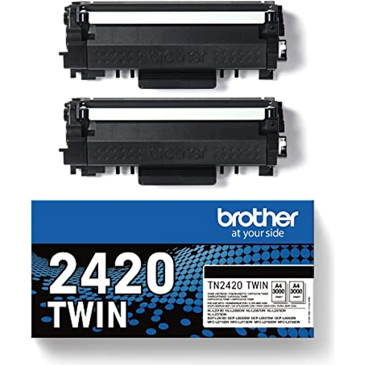 Brother TN-2420TWIN, Tonerpatrone für klare Dokumente, schwarz, 2er Pack – Bild 2