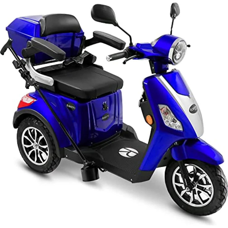 Rolektro E-Trike 25 V.3 Pro Dreirad Blau - 1000W Elektromobil - 70km Reichweite - herausnehmbarer Lithium Akku - Seniorenmobil mit Straßenzulassung – Bild 1