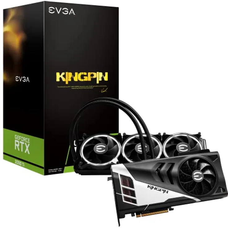 EVGA GeForce RTX 3090 Ti K|NGP|N HYBRID GAMING, 24G-P5-4998-KR, 24GB GDDR6X, iCX3, HYBRID Cooler, OLED Display, Backplate, Free eLeash