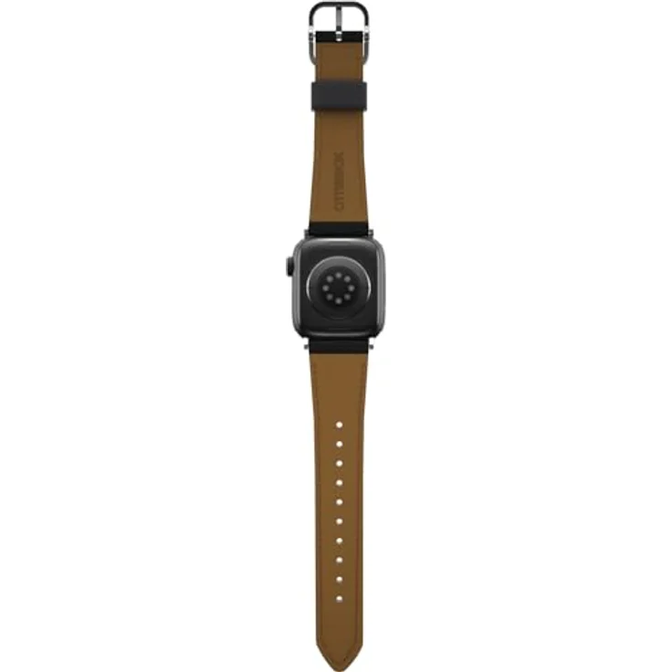 OtterBox Symmetry Cactus Leather Watch Band für Apple Watch 9/8/7 41mm (Veganes Leder), Uhrenarmband, Schwarz – Bild 2