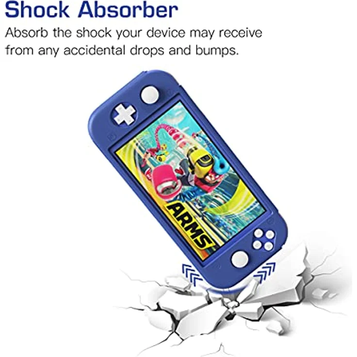 MoKo Hülle für Nintendo Switch Lite, Silikon Schützhülle rutschfest und stoßfest, ultradünnes Case in Blau – Bild 5