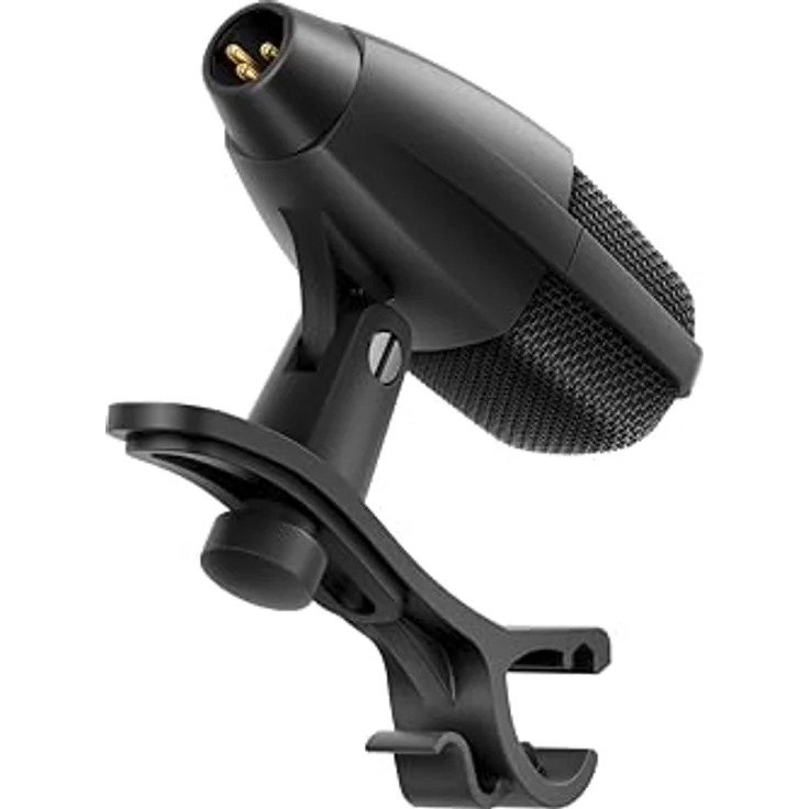 Sennheiser MD 421 Kompakt, Dynamisches Mikrofon mit nierenförmiger Richtcharakteristik und MZW Schlagzeugklemme, schwarz – Bild 4