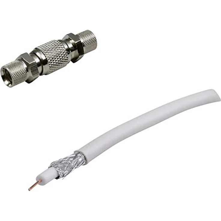BKL Electronic Koaxialkabel Außen-Durchmesser: 6.80 mm 75 ? 90 dB Weiß 0403518 1 Set – Bild 2