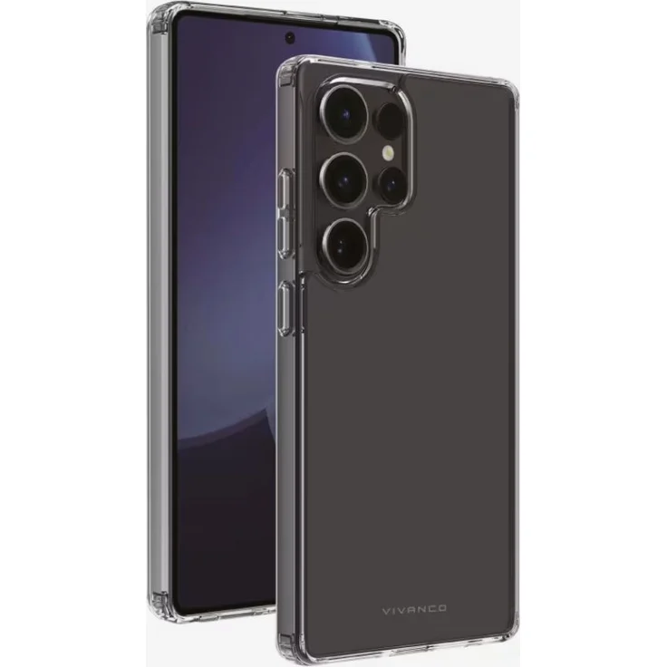 Vivanco Safe and Steady Cover für Samsung Galaxy S25, Transparent, Anti Shock, 2m Drop-Protection