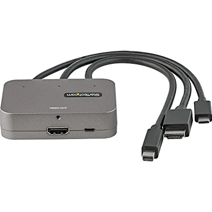 StarTech.com 3-in-1 Multiport auf HDMI Adapter - 4K 60Hz USB-C HDMI oder Mini DisplayPort auf HDMI Konverter für Konferenzräume - Digitaler AV Videoadapter für HDMI Monitor/Display (CDPHDMDP2HD) – Bild 3