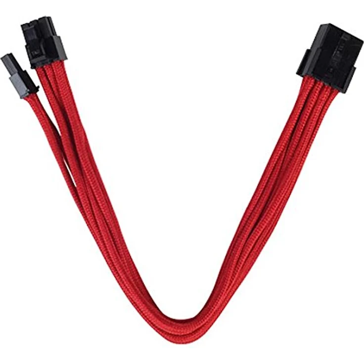 SilverStone SST-PP07-PCIR - Netzteil-Verlängerungskabel 25cm 8pin auf PCI-E 6+2pin, rot - Preisvergleich – Bild 2
