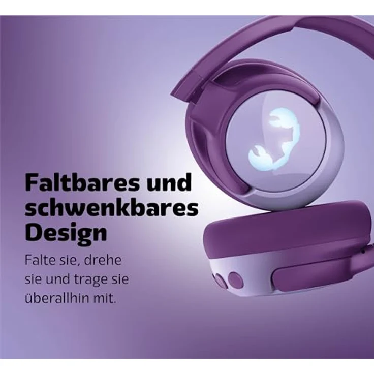 Fresh 'n Rebel Clam Junior, Bluetooth-Kopfhörer für Kinder mit aktiver Geräuschunterdrückung, sicherer Klang (<85dB), LED-Lichteffekt, 60 Std. Spielzeit (Mighty Magic) – Bild 5