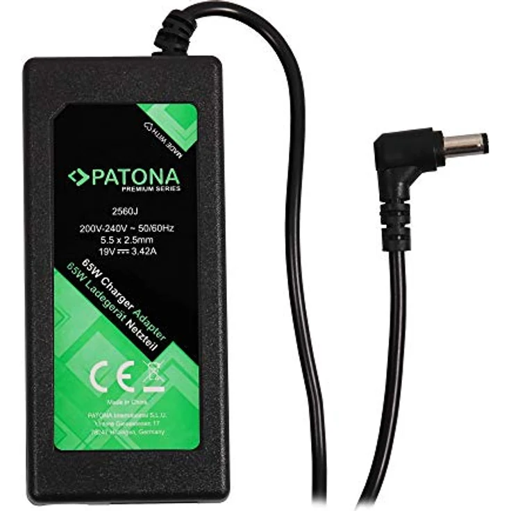 Patona Premium Notebook Netzteil (65 W), Hochleistungsadapter mit Sicherheitsstandards, Schwarz – Bild 3
