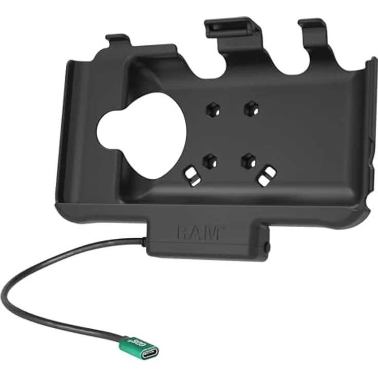 RAM Mounts USB-C-Ladedock für Samsung Tab Active5 und Tab Active3, aktive Halterung in Schwarz, kompatibel mit GDS®-Pogo-Pins