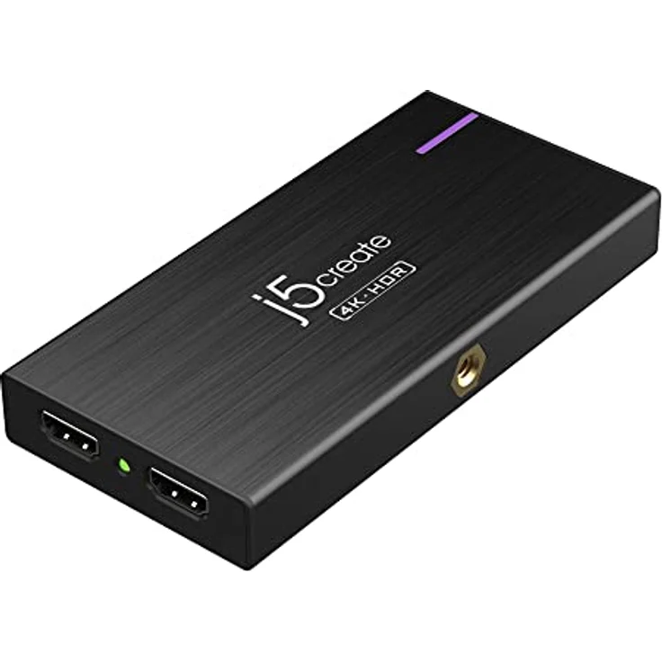 j5Create 4K Game Capture Station JVA14, Aufnahmegerät für PC und Konsolen mit 4K Videoaufnahme, Schwarz – Bild 1