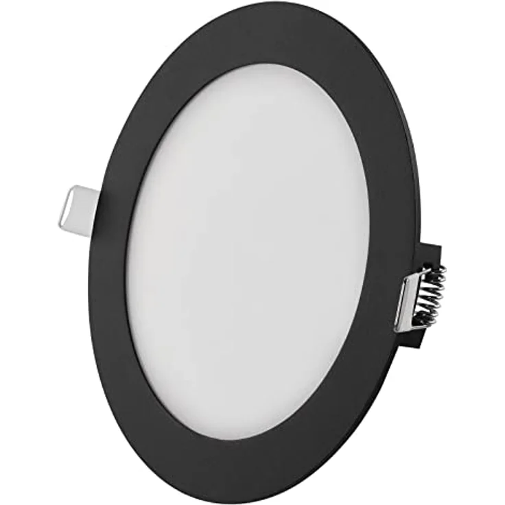 EMOS LED Panel 12,5 W, runde 1050 lm Einbauleuchte, Deckenleuchte, Schwarz, 3 einstellbare Lichtfarben, extra flach, inkl. LED-Treiber – Bild 1