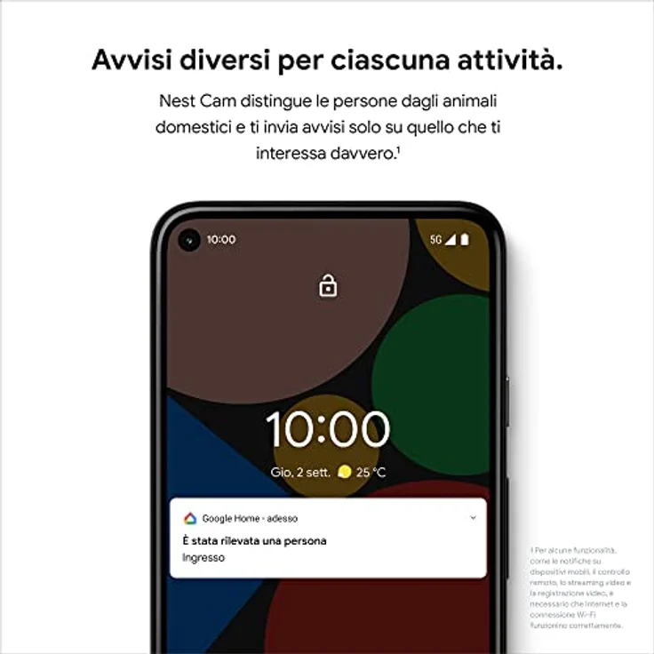 Google Nest Cam mit Kabel, Sicherheitskamera für Zuhause, Weiß, 5,69 x 6,4 x 9,84 cm; 393 Gramm – Bild 3