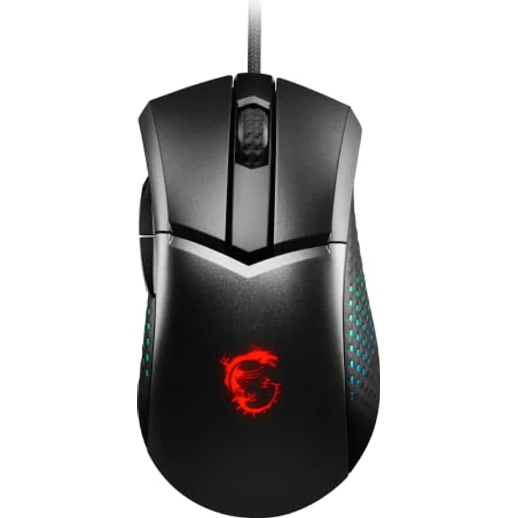 MSI Clutch GM51 Lightweight Wireless Gaming Maus - 26.000 DPI Optischer Sensor, 650 IPS, symmetrisch, 60Mio+ Click OMRON-Switches, 1000Hz Abtastrate, 1ms Latenz, RGB Mystic Light, 85g, kabellos – Bild 2