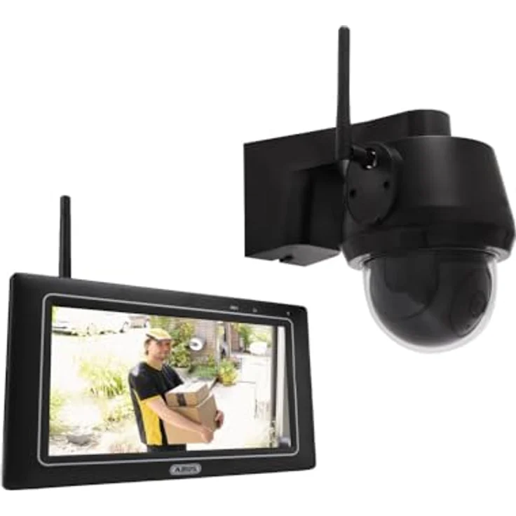 ABUS EasyLook BasicSet Schwenkbare Funk Überwachungskamera und Touchscreen Monitor Bewegungserkennung Aufnahme Gegensprechfunktion Nachtsicht PPDF17100 – Bild 1