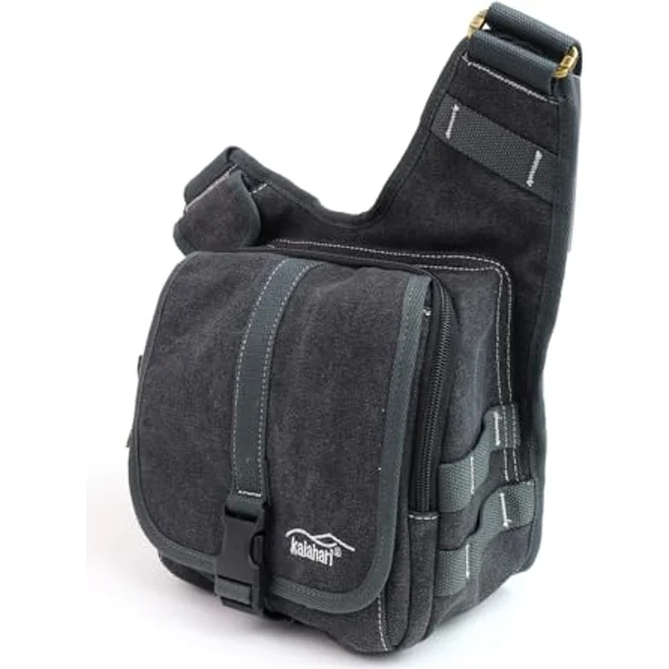 Kalahari K-51 Kikao Canvas Fototasche schwarz – Bild 4
