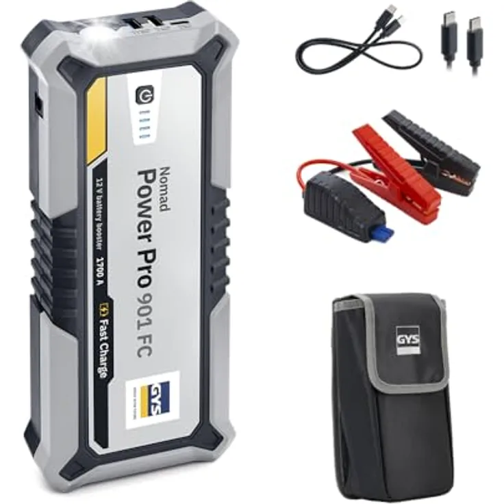 GYS LITHIUM-BOOSTER NOMAD POWER PRO 901 FC 085879, Kompaktes Schnellstartsystem, 820 g leicht