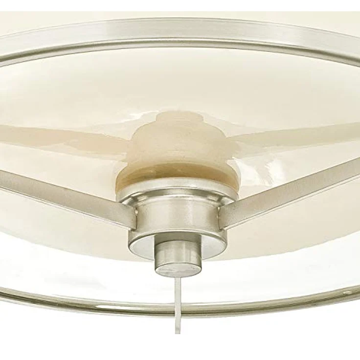 Westinghouse 63312 33 cm Deckenleuchte für den Innenbereich, Gebürstetes Nickel mit mattiertem Glas und Klarglas – Bild 4