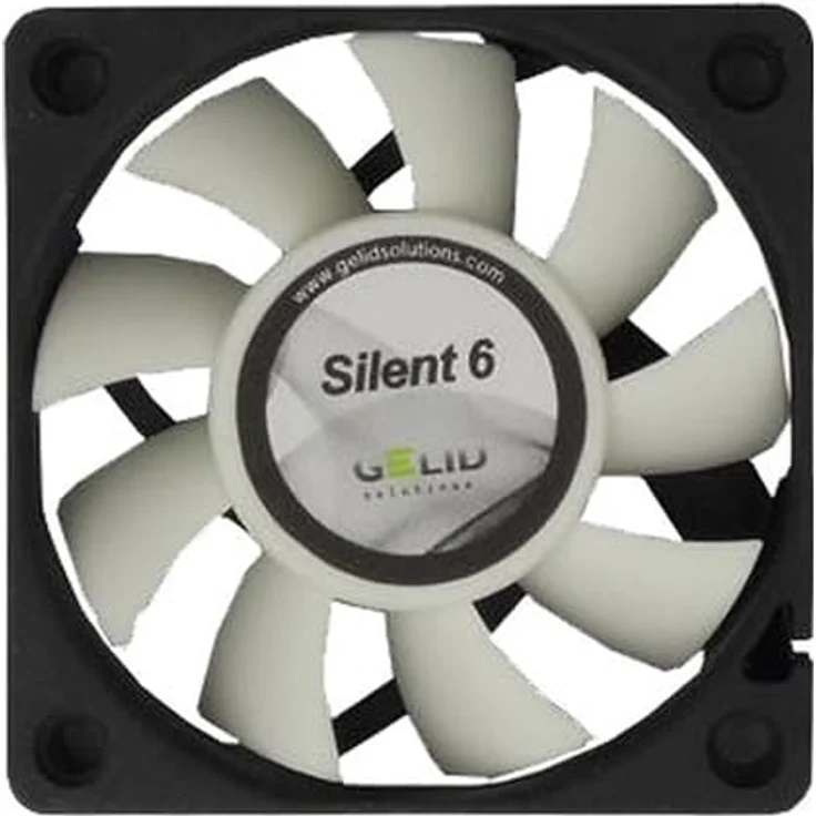 GELID Solutions Silent 6 - 3-Pin Lüfter von 60mm für Standard case. Leiser Betrieb. Optimierte Lüfterblätter. Hoher Luftstrom. Hoher statischer Druck – Bild 2
