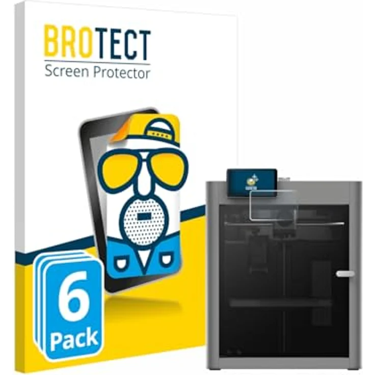 BROTECT Entspiegelungs-Schutzfolie für Bambu Lab P2S 3D Printer, 6 Stück Matte Displayschutz-Folie, Anti-Reflex, Anti-Fingerabdruck, kratzfest – Bild 1