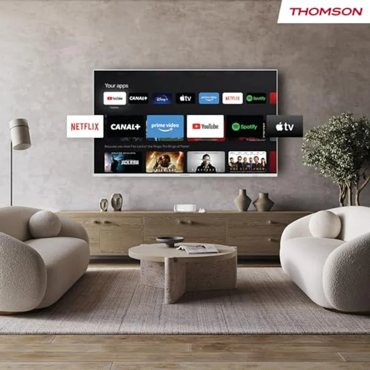 Thomson Streaming Box Plus 270, 4K UHD, Google TV, 3 GB RAM, 32 GB Speicher, Weiß, integrierter Lautsprecher, Google Cast, Netflix, Disney+ – Bild 2