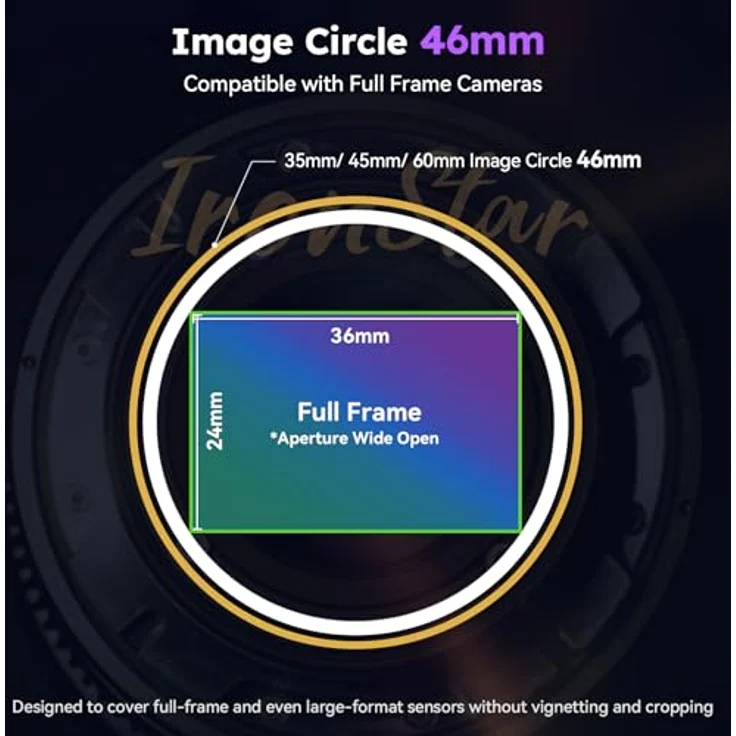 SIRUI IronStar T1.9 1.5X Anamorphotisches Cine-Objektiv, 45mm Kinoobjektiv mit PL-Mount und austauschbarem EF-Mount, manuellem Fokus, Neutral Flare – Bild 3
