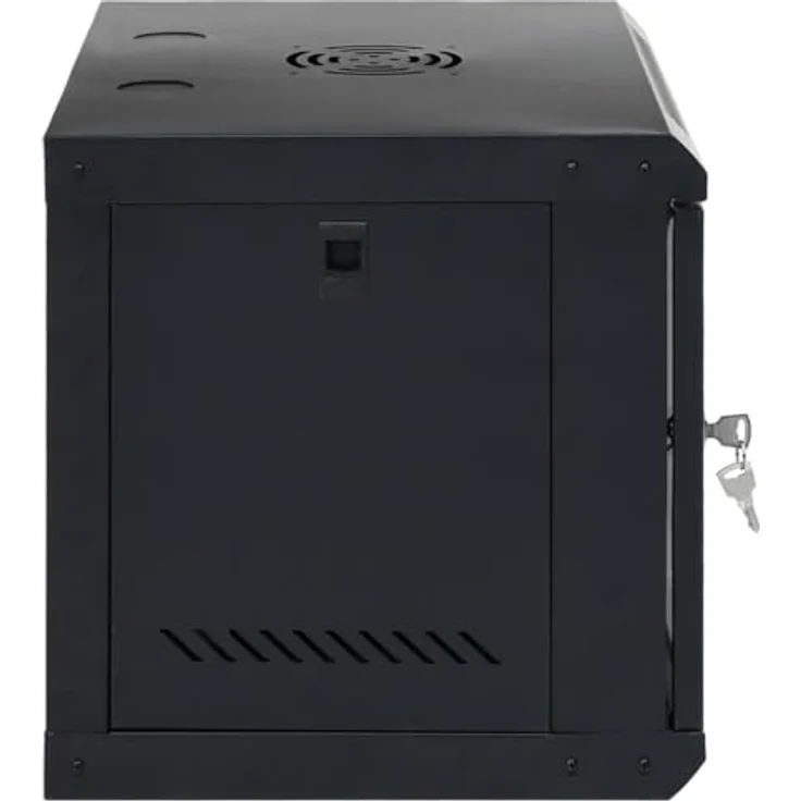 vidaXL 9U Wand Netzwerkschrank, Serverschrank Wandmontage, 19" Rack Server Schrank, IP20, abschließbar – Bild 4