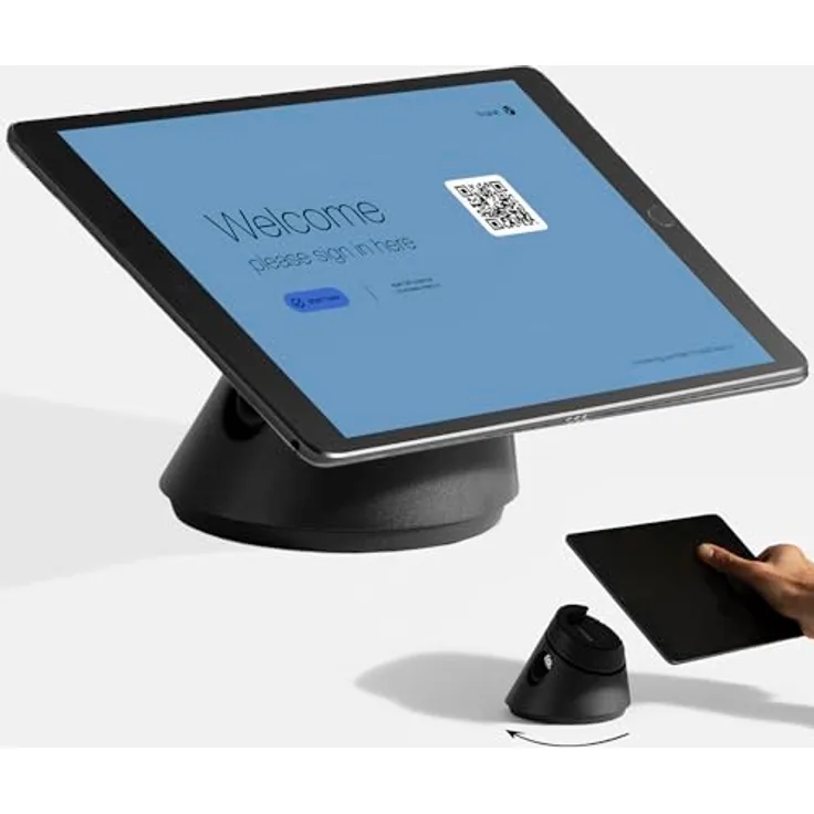 BOUNCEPAD Click - universelle und sichere Tischhalterung/Dockingstation kompatibel mit iPad und Tablet, schwarz