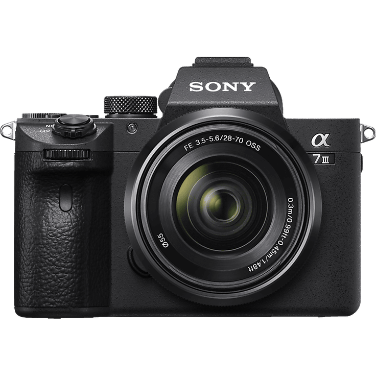 SONY Alpha 7 III KIT (ILCE-7M3K), Systemkamera mit 24.2 MP, 28-70 mm Objektiv, 7,6 cm Touchscreen, WLAN, inklusive Tasche und Speicherkarte