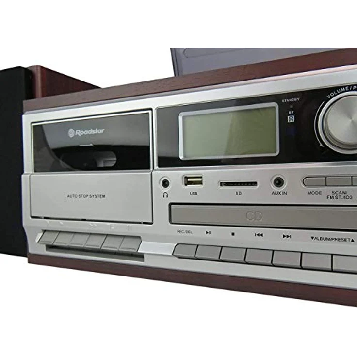 Roadstar HIF8892DBT, Kompaktanlage mit plattenspieler, DAB+, Bluetooth und USB-Anschluss, Cherry – Bild 3