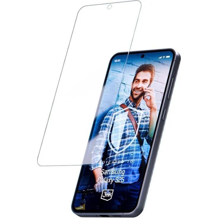 3MK FlexibleGlass Pro Sam S25, Hybrides Displayschutzglas für Samsung Galaxy S25, transparent, hohe Widerstandsfähigkeit gegen Stöße und Kratzer