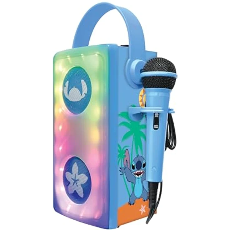 Lexibook Disney Stitch Tragbarer Bluetooth Lautsprecher mit Mikrofon und Karaoke-Funktion, blau – Bild 4