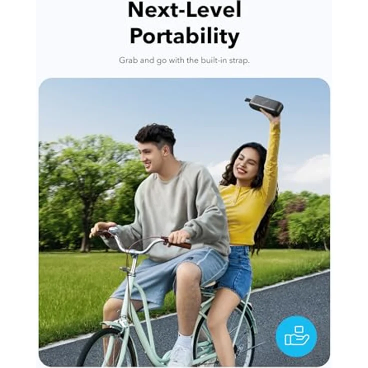 soundcore Motion 100 Bluetooth Lautsprecher, Lautsprecher Boxen mit Wireless Hi-Res, 2 Vollbereichstreiber für Stereo, Outdoor Ultra-Mobiles Design, Anpassbarer EQ, Kraftvoller Bass & IPX7 (Schwarz) – Bild 3