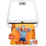 KODAK Step Sofort-Smartphone-Fotodrucker - Tragbarer Mini-Farb-Mobilfotodrucker - Zink 2x3” Klebefotos - Bluetooth-kompatibel mit iOS- & Android-Geräten - Spaßige Bearbeitungs-App - Weiß