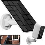 revolt Outdoor-Kamera mit Solar: WLAN, App, Akku, Full HD, IP65 (schwarz)