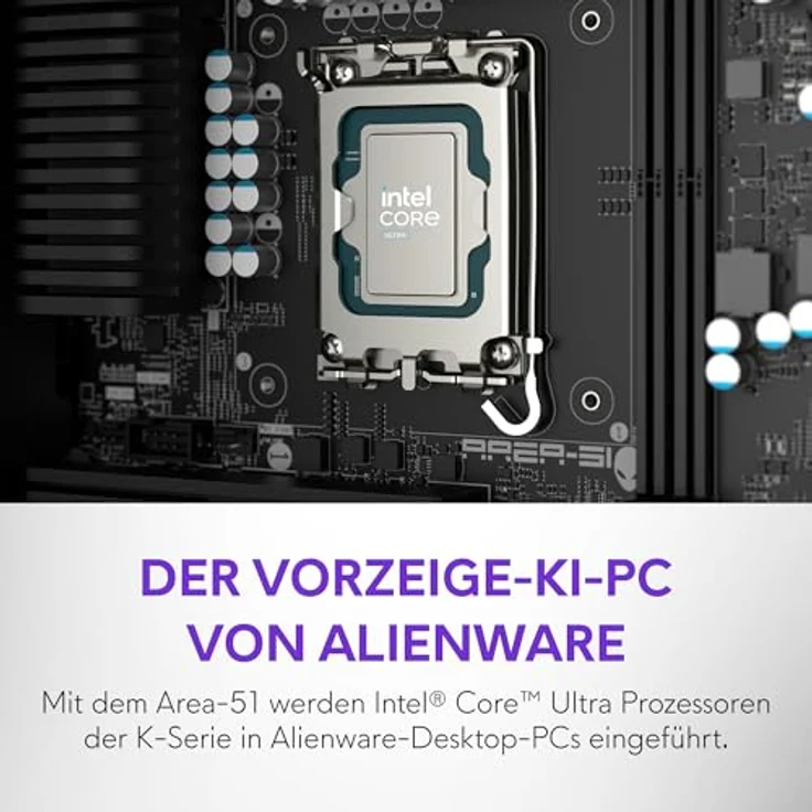 Alienware Area-51 Gaming Desktop, Intel Core Ultra 9, Nvidia GeForce RTX 5090, 64GB RAM, 4TB SSD, Flüssigkeitskühlung, Windows 11 Home, AlienFX - Lunar Silver – Bild 4