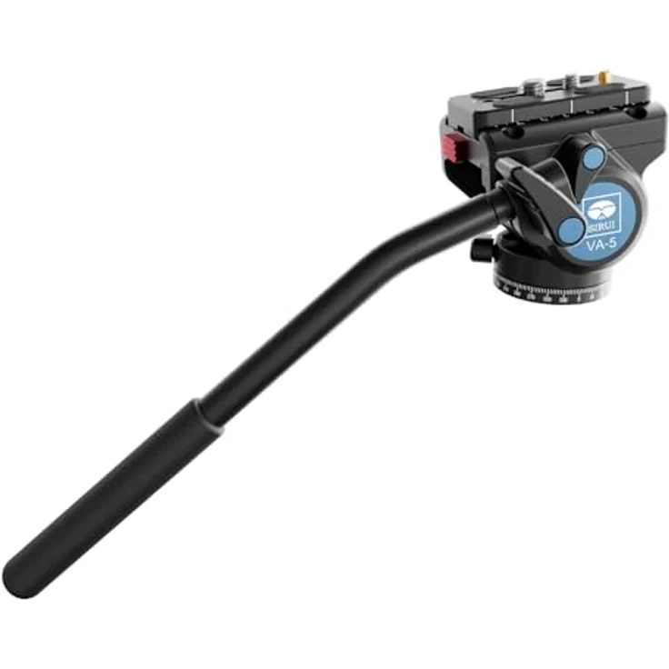 Sirui VA-5 Fluid Videoneiger (mit Schnellwechselplatte 69mm, flache Basis, Aluminium) schwarz – Bild 8