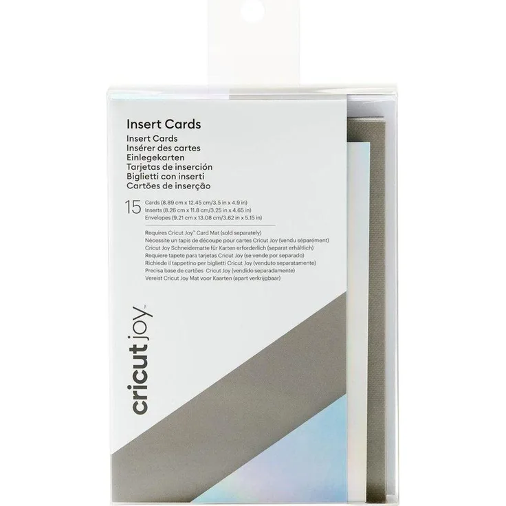 Cricut Joy Insert Cards, Standard-Grußkarte, Mehrfarbig, 15 Stück, 92 mm x 130 mm